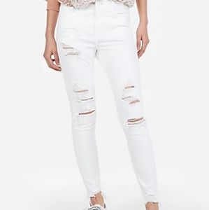 Express size 18 white skinny jeans